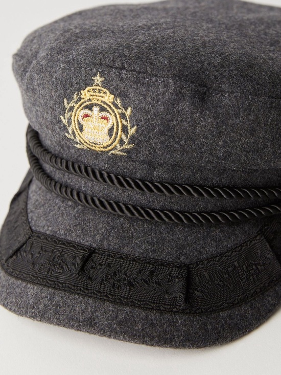 Free People Wool Cadet Hat Gray One Size New main image 5